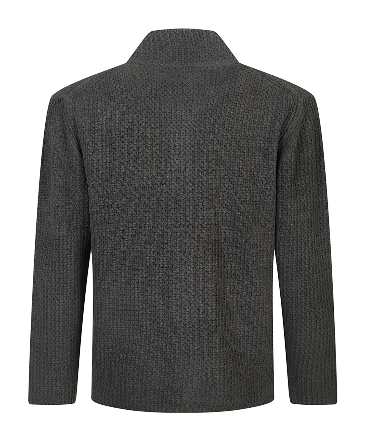 C.p. Company Textured Button Cardigan In Black