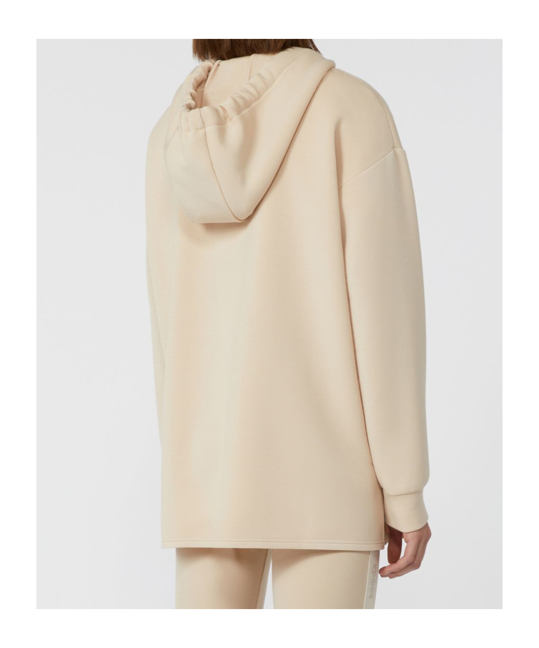 Weekend Max Mara Long Scuba Jersey Sweatshirt In Neutral