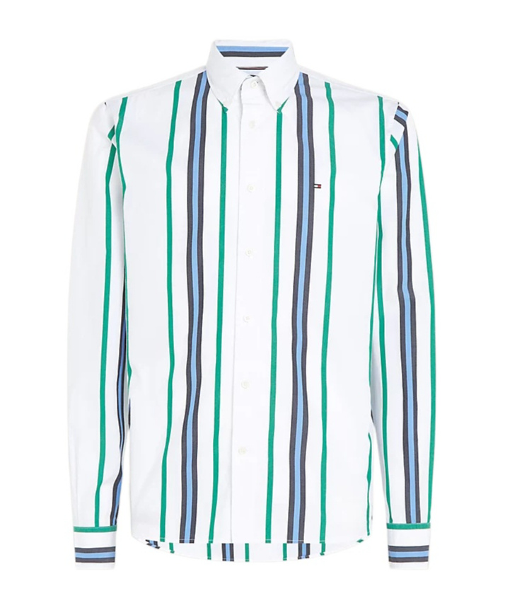 Tommy Hilfiger Vertical Striped Shirt In White