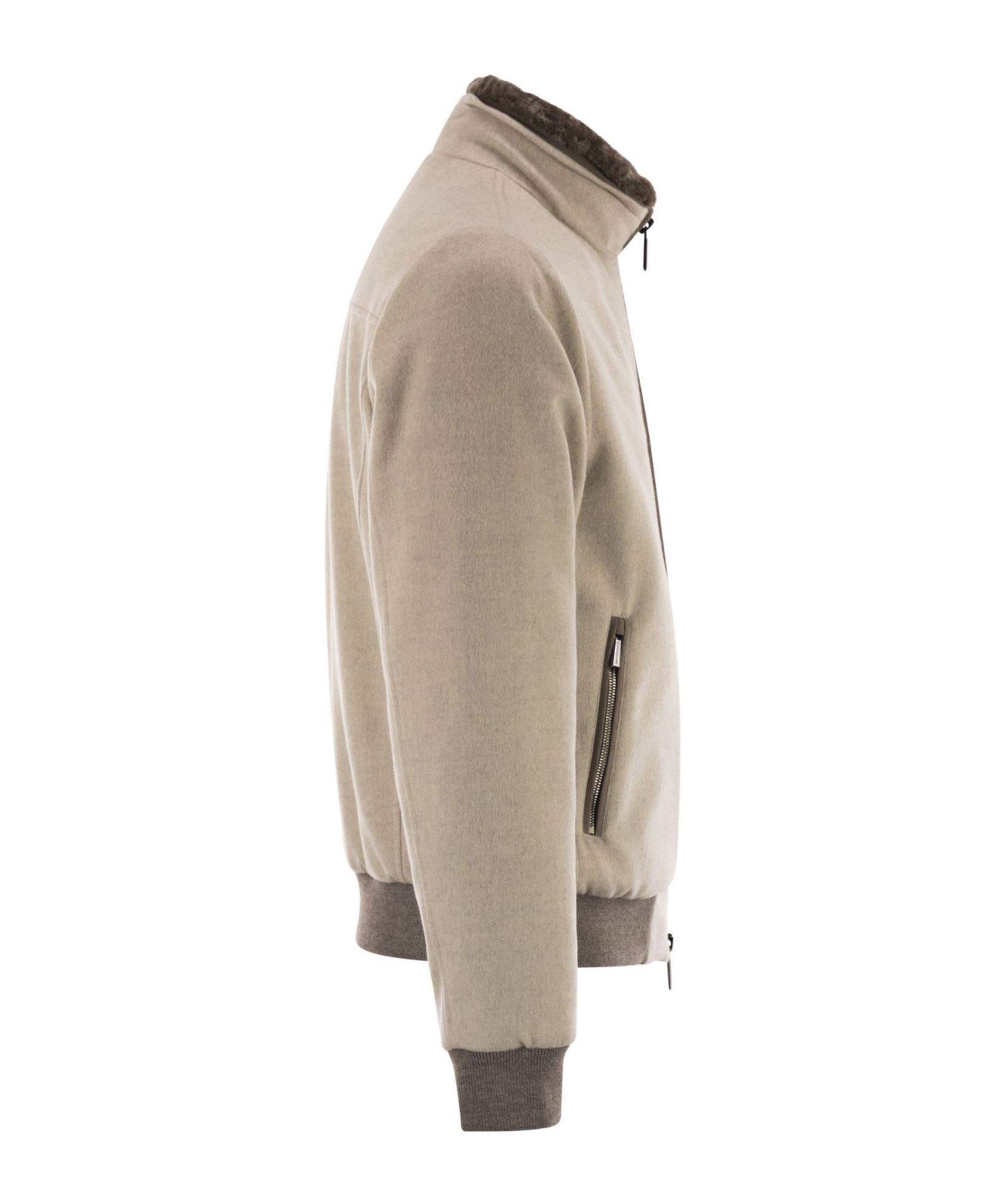 Moorer Long-sleeved Down Jacket In Brown
