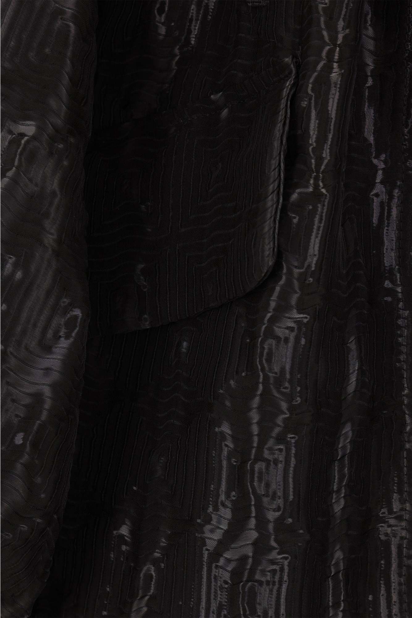 Cecilie Bahnsen Lapel Long Sleeve Coat In Black
