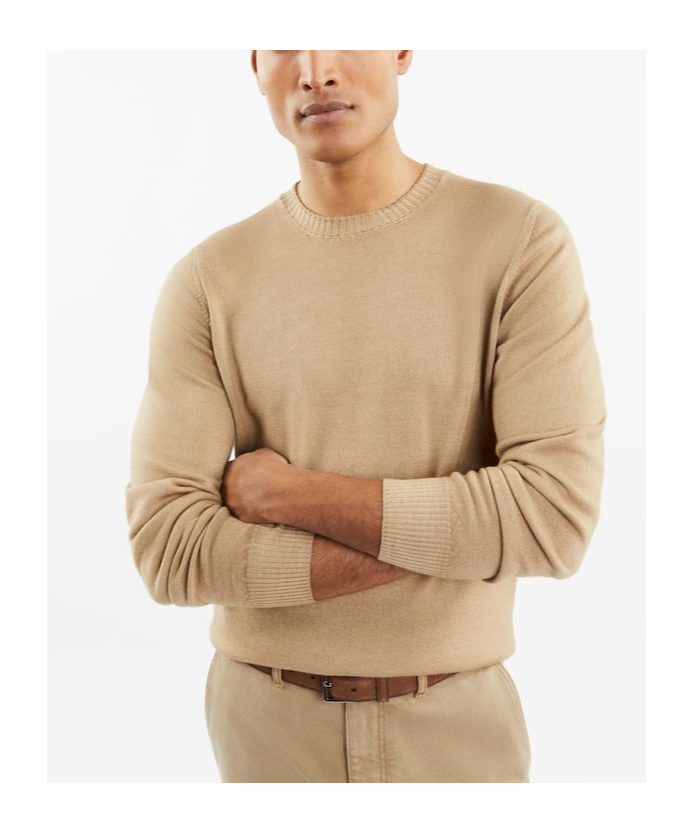 Fay Round Neck Sweater In Nude