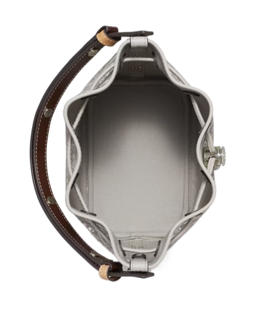 Tory Burch Mini T Monogram Jacquard Utility Bucket Bag In Gray