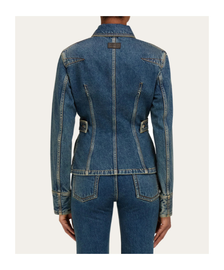 Ferragamo Denim Jacket In Blue