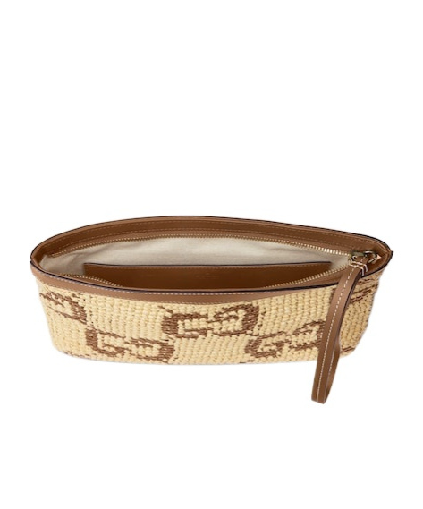 Gucci Gg Pouch In Natural Brown