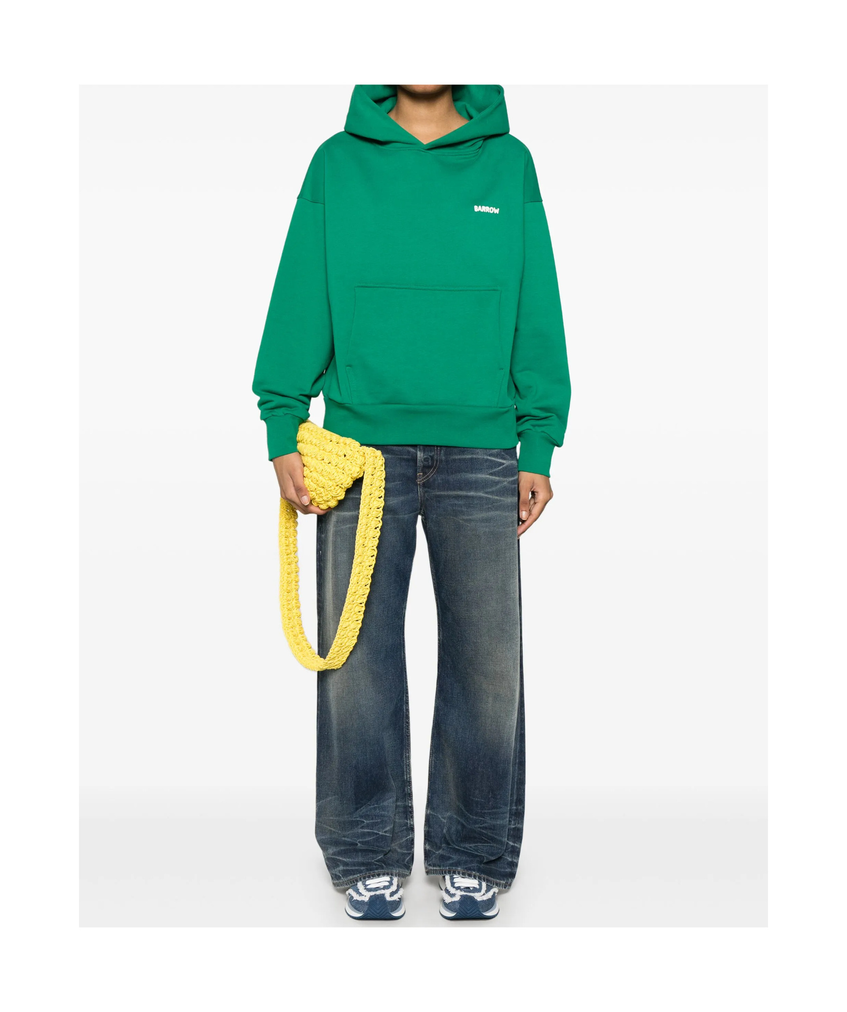 Barrow Hooded Long-sleeved Hoodie In Green
