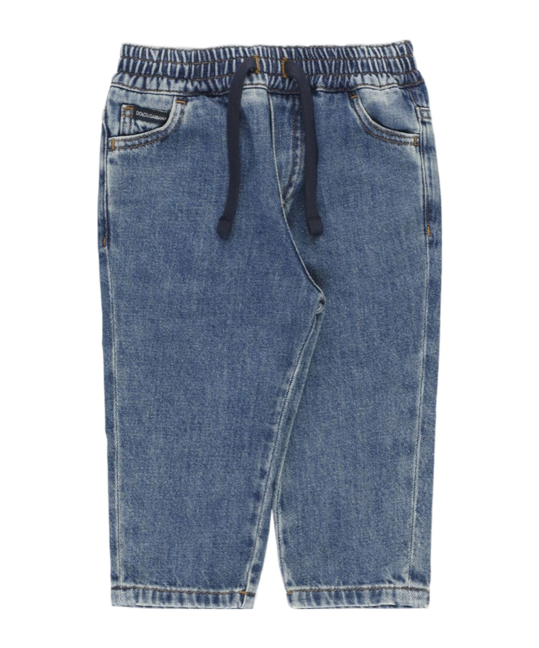 Dolce & Gabbana Elastic Waist Jeans In Blue