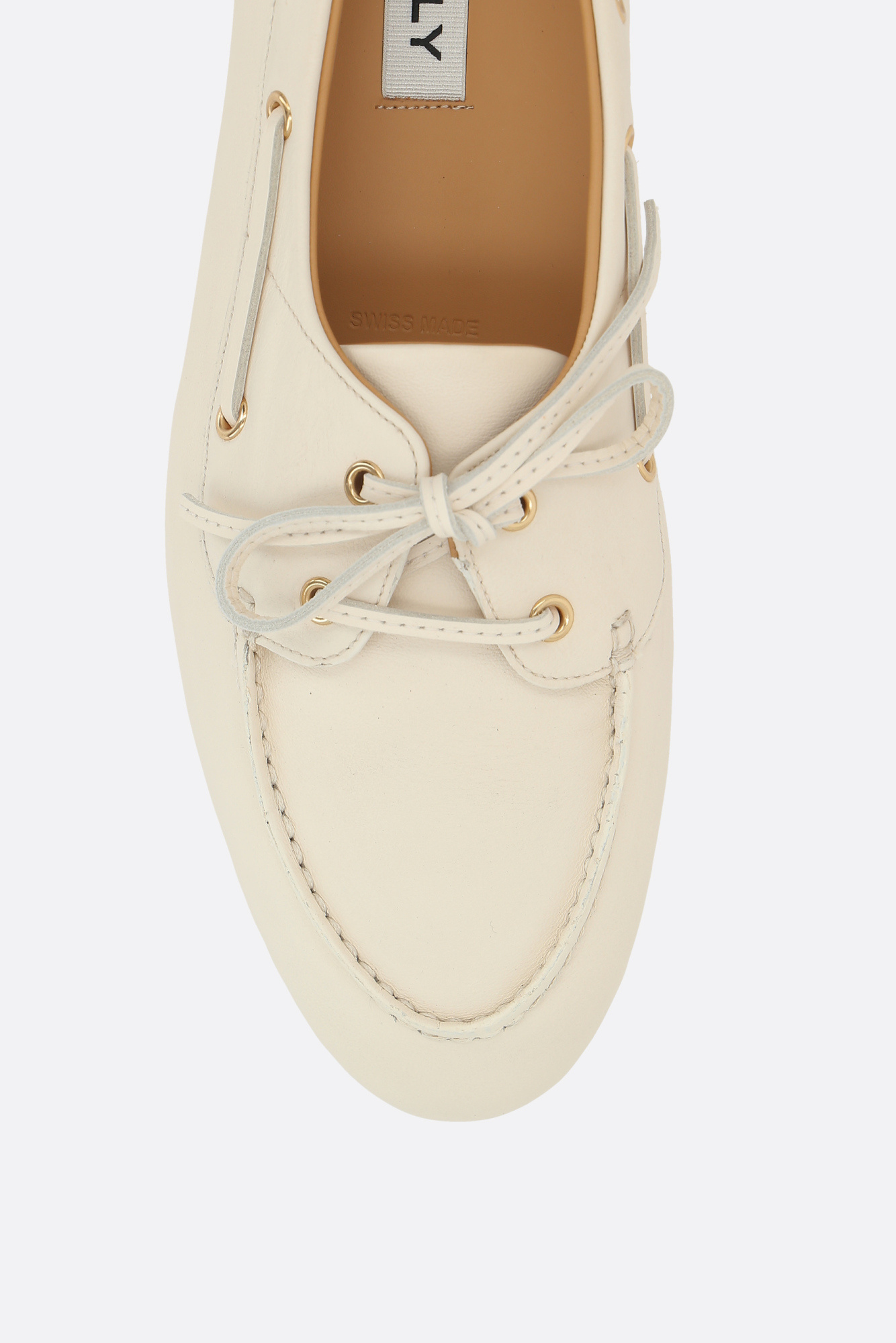 Bally Pathy Laced Loafers In Smooth Leather In White