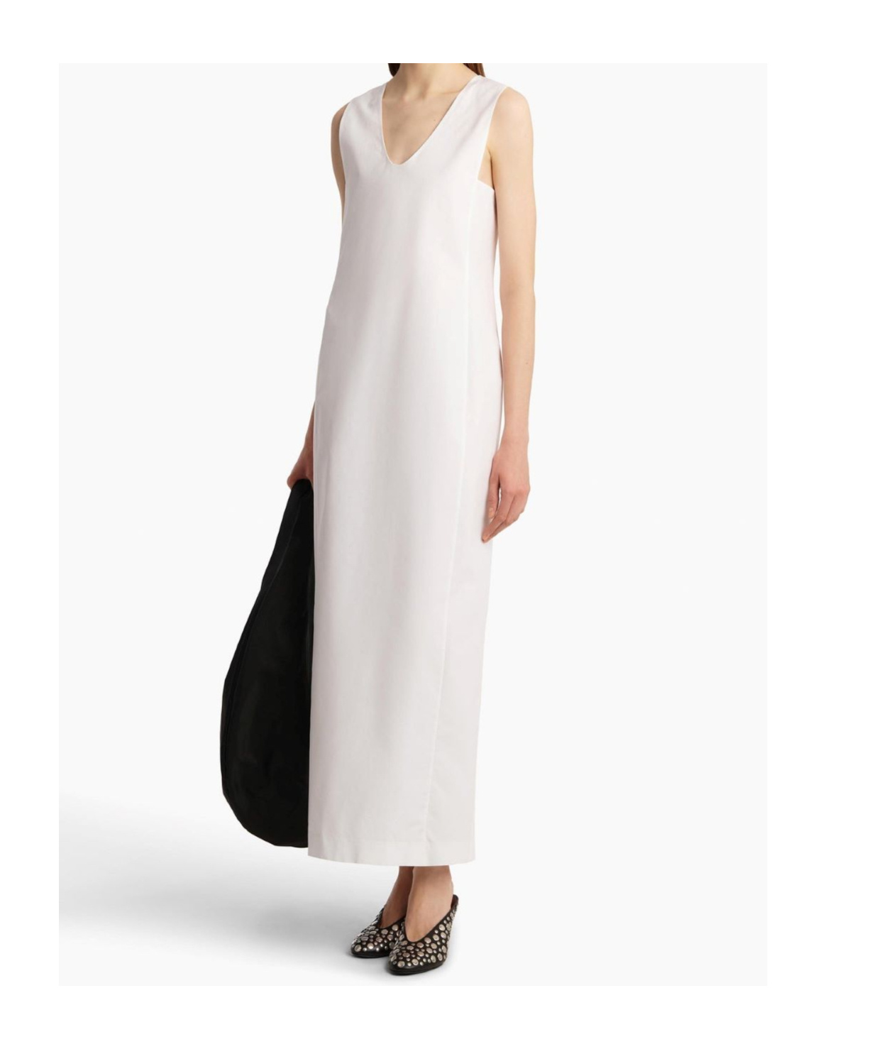 Khaite Avery Midi Dress In White