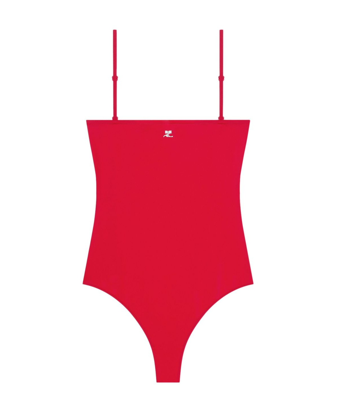 Courrèges Square Neck One-piece With Adjustable Straps