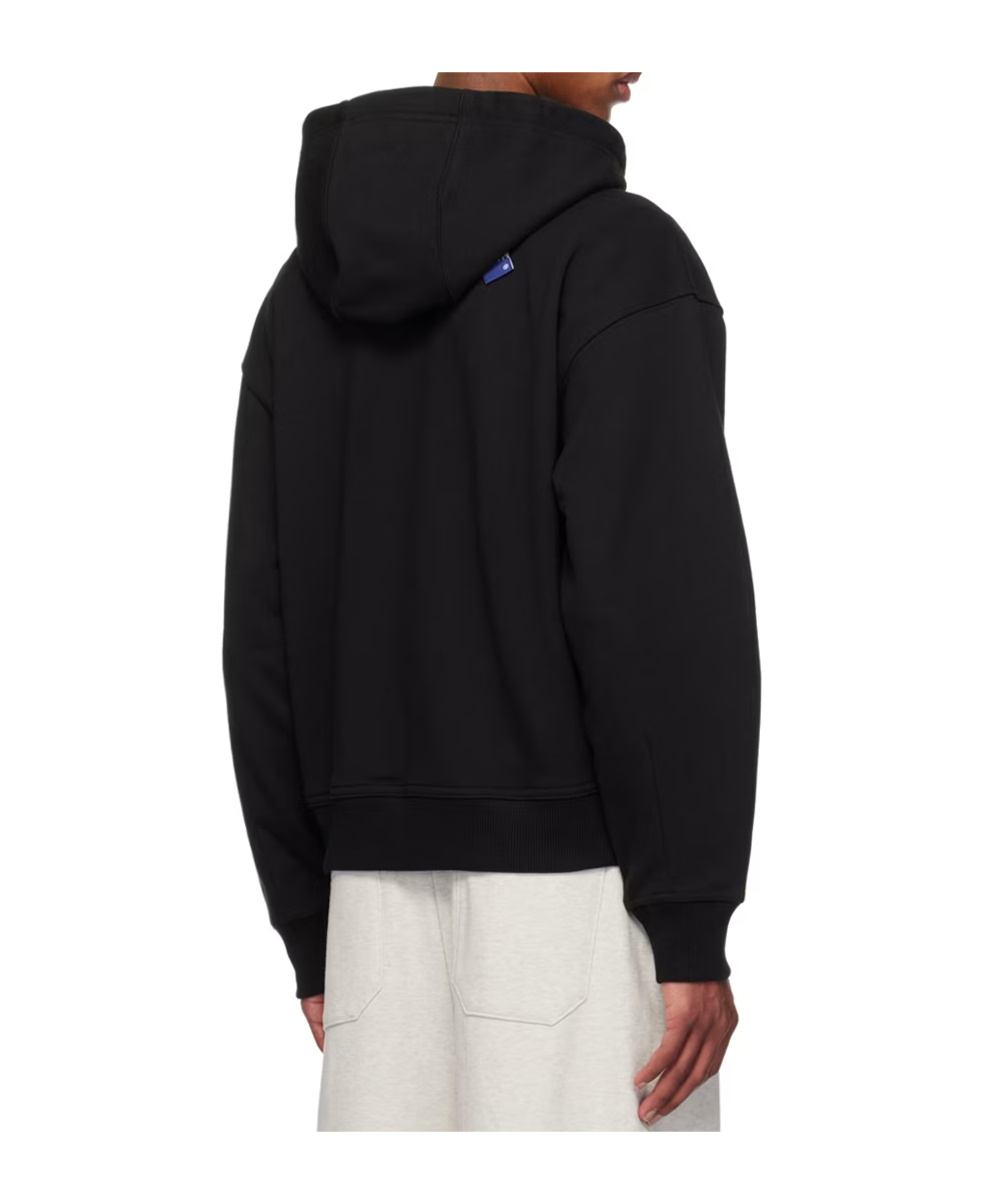 Shop Ader Error Significant Collection Trs Tag Hooded Sweater In Black