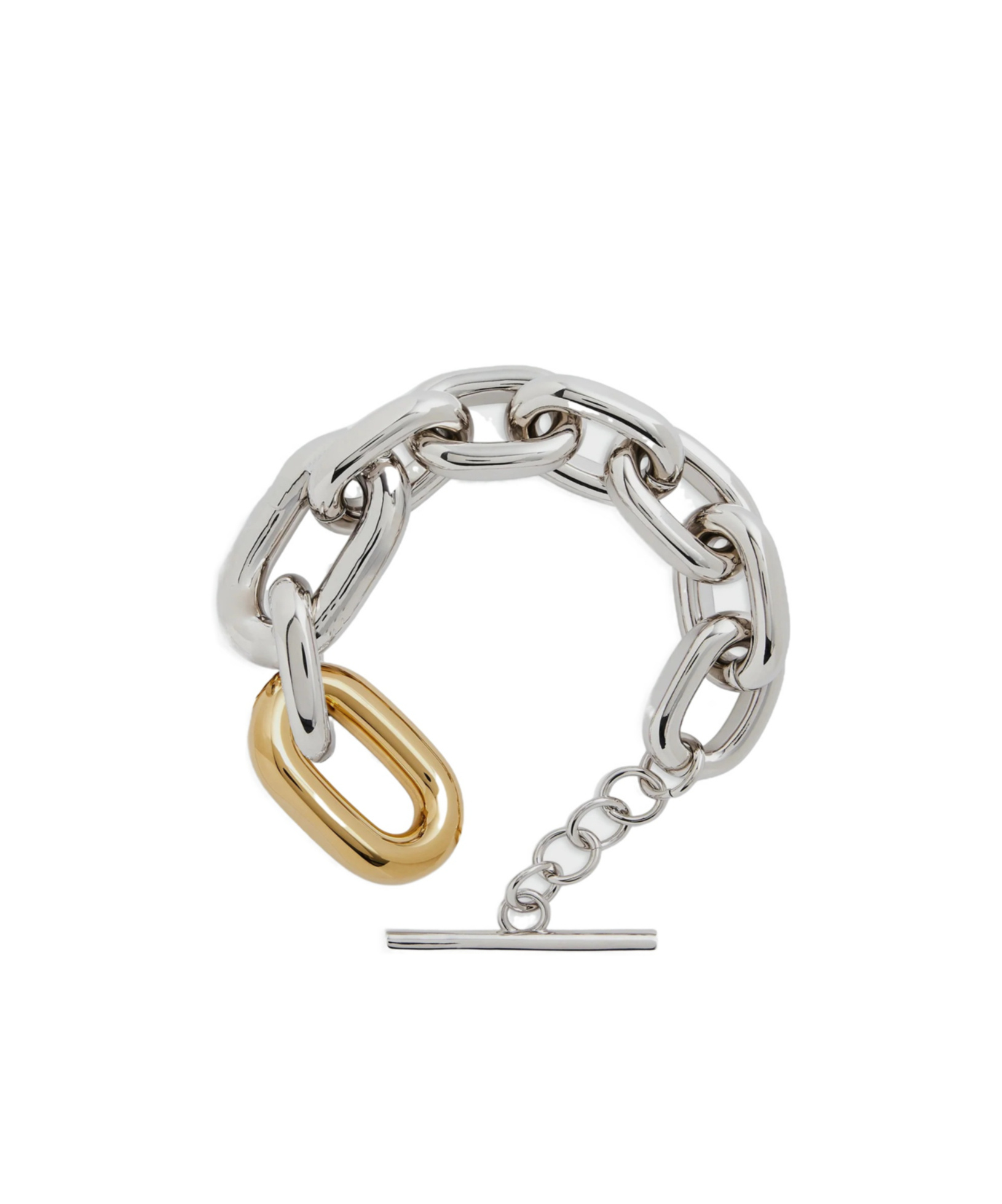 Rabanne Chain-link Oval-link Bracelet In Silver