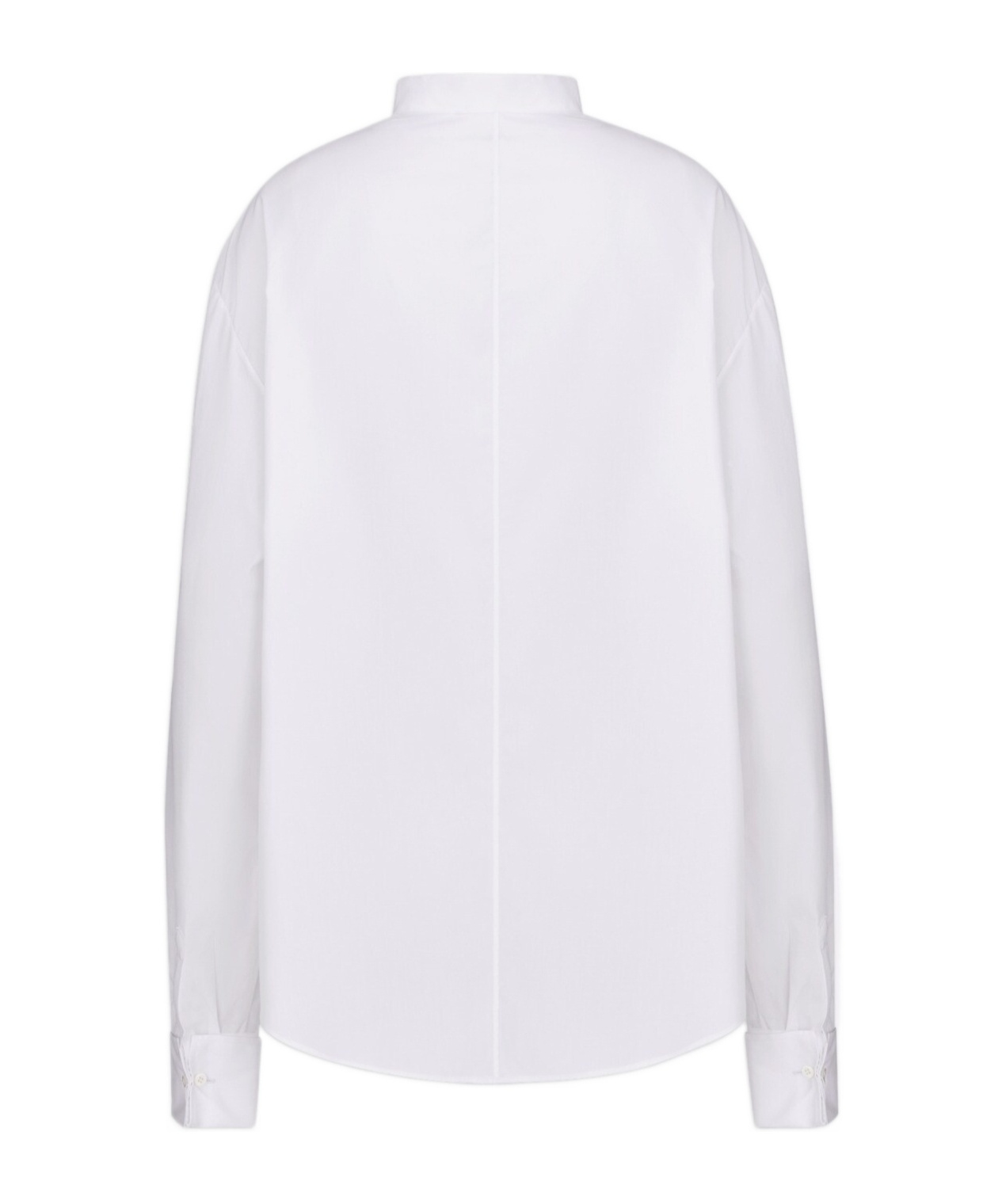 Dior Wide Bow Tie Long-sleeved Shirt In White