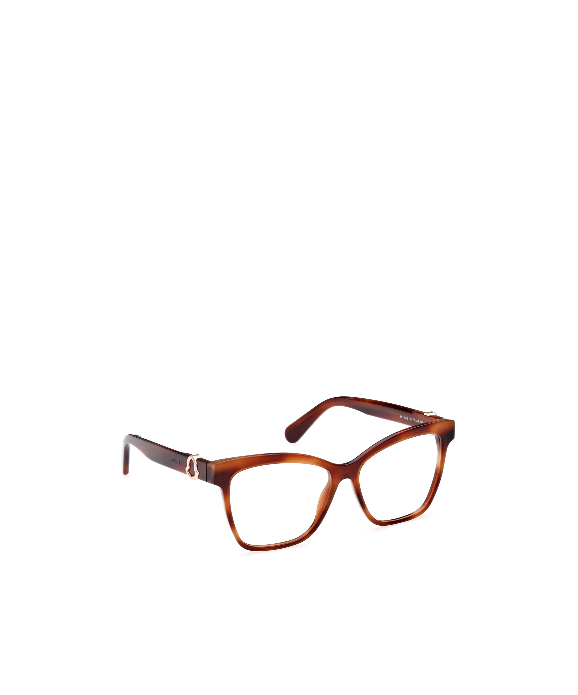 Moncler Ml5168 Rectangular Acetate Eyeglasses In Brown