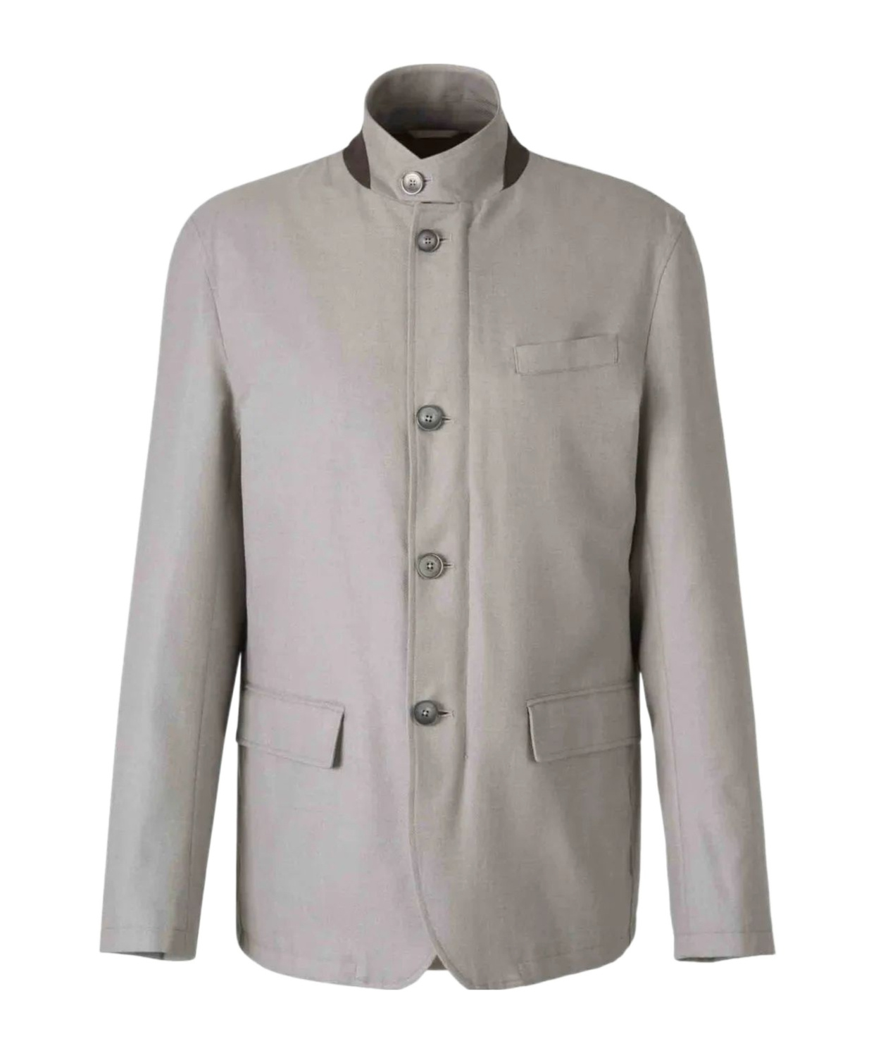 Herno Wool Coat In Gray