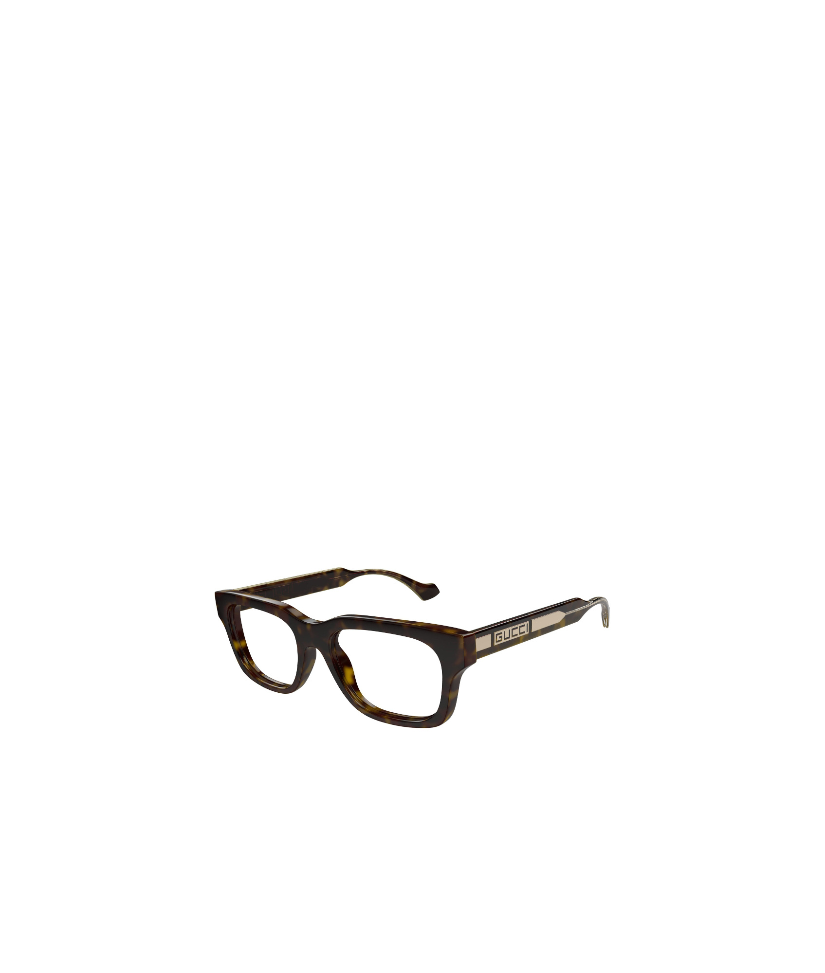 Gucci Tortoiseshell Logo-engraved Glasses In Black
