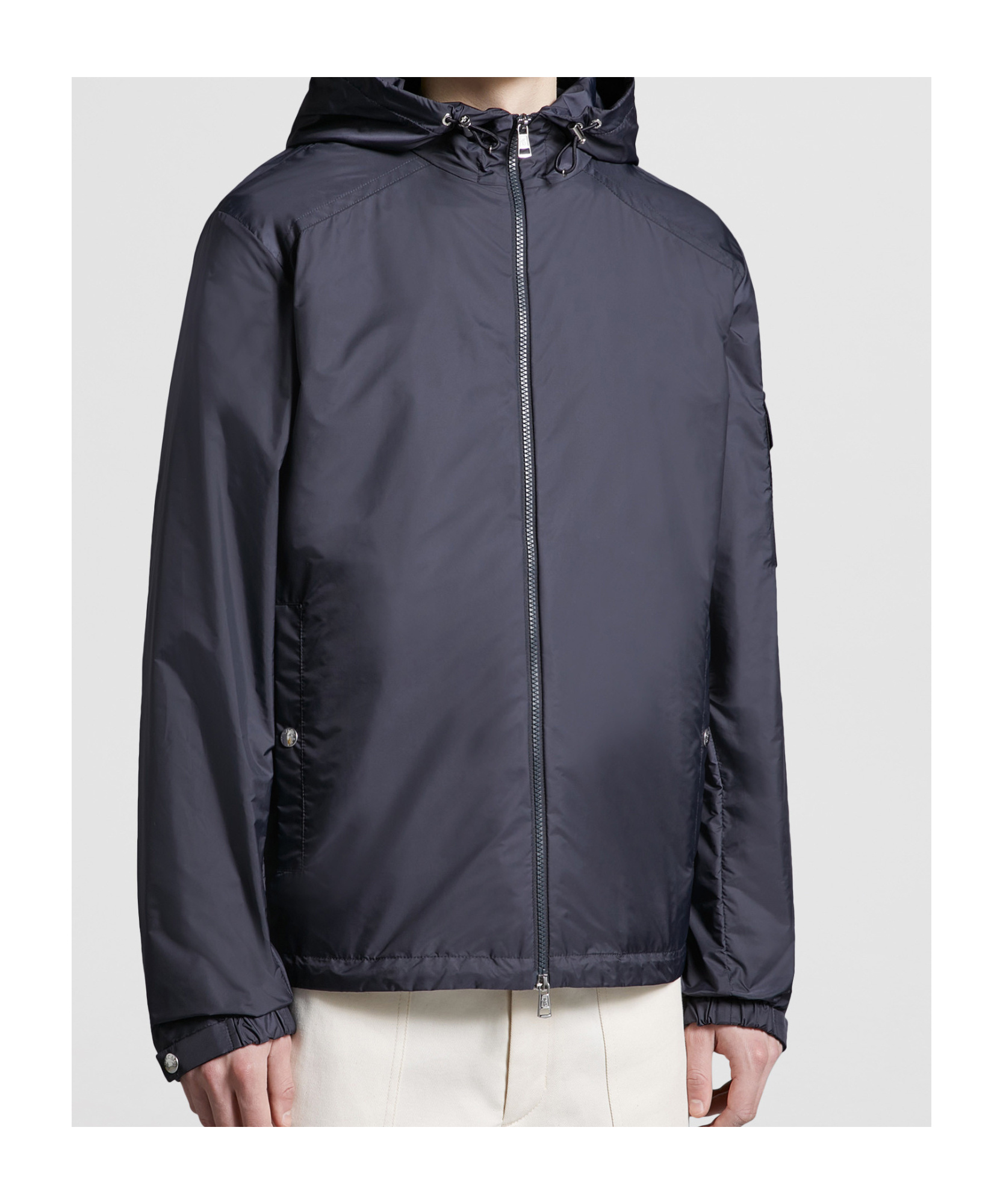 Shop Moncler Etiache Hooded Rain Jacket In Blue