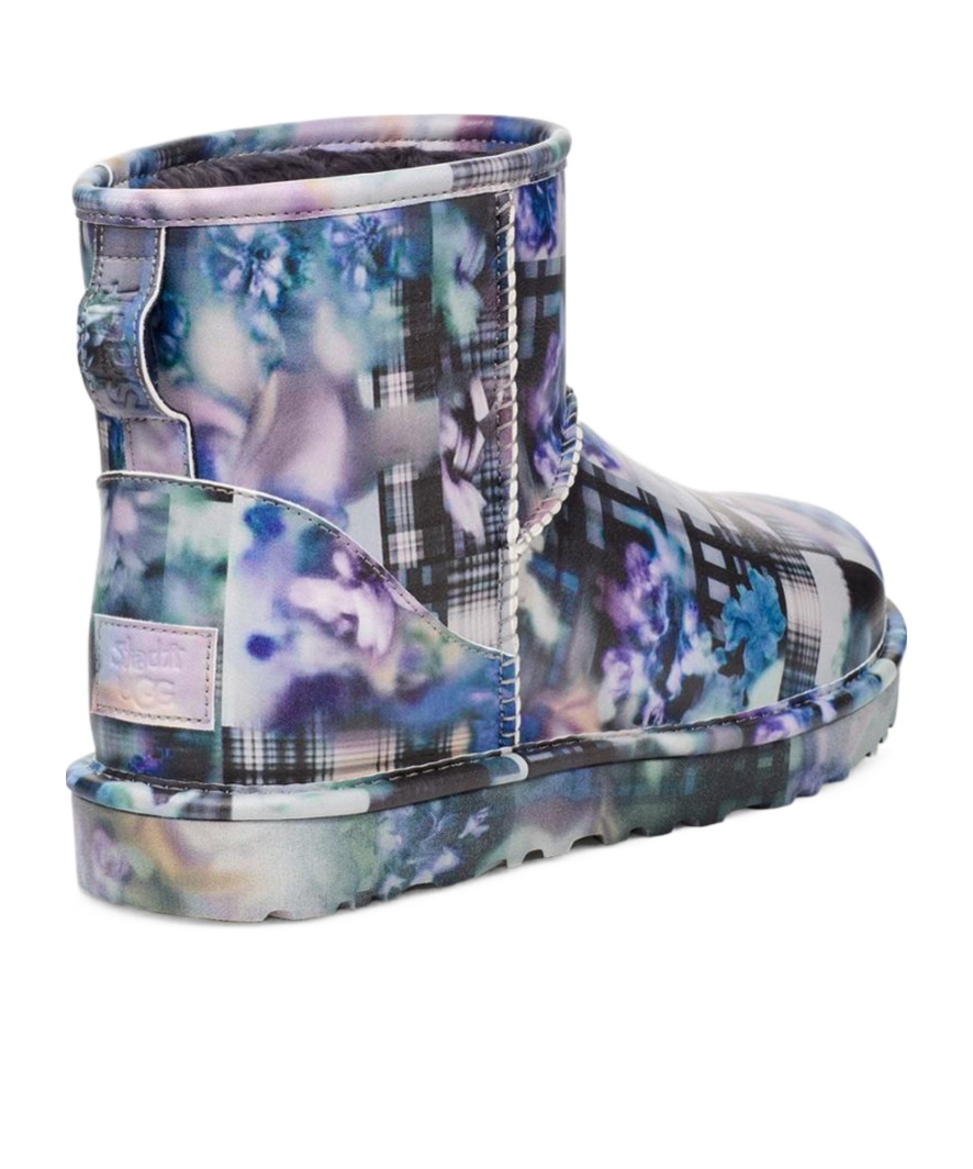 Ugg Classic Mini Patterned Boots In Gray