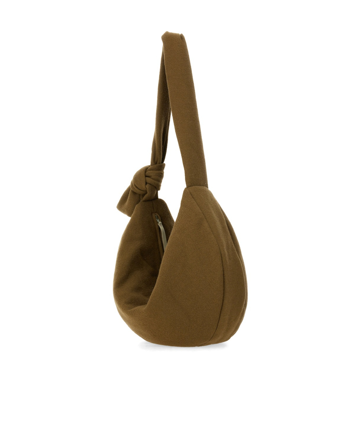 Alysi Brown Wool Bag With Unique Knot Detail In Brown