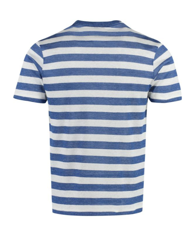 Shop Paul & Shark Striped T-shirt In Blue