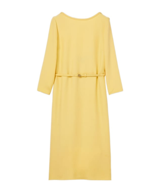 Gucci Long-sleeved Dress In Yellow