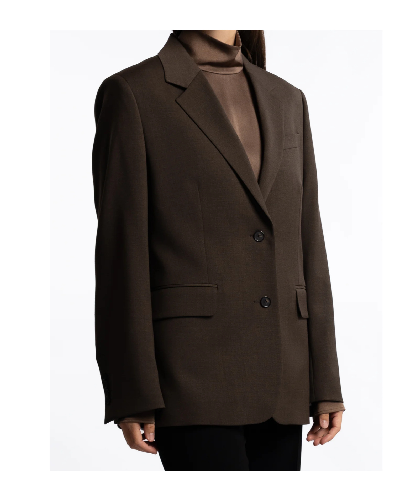 Filippa K Notched-lapel Wool Blazer In Brown