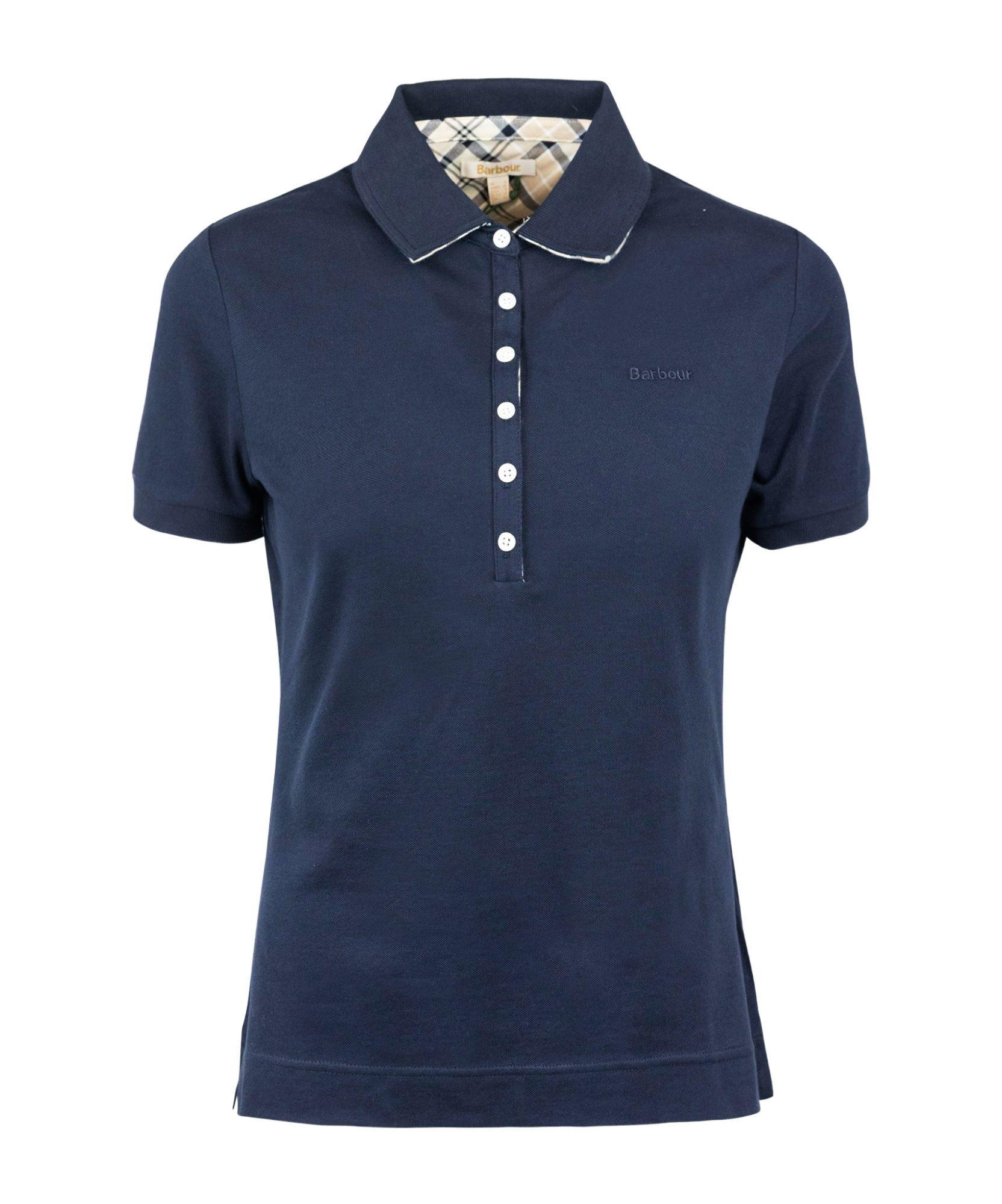 BARBOUR POLO SHIRT WITH LAPEL SHORT SLEEVE