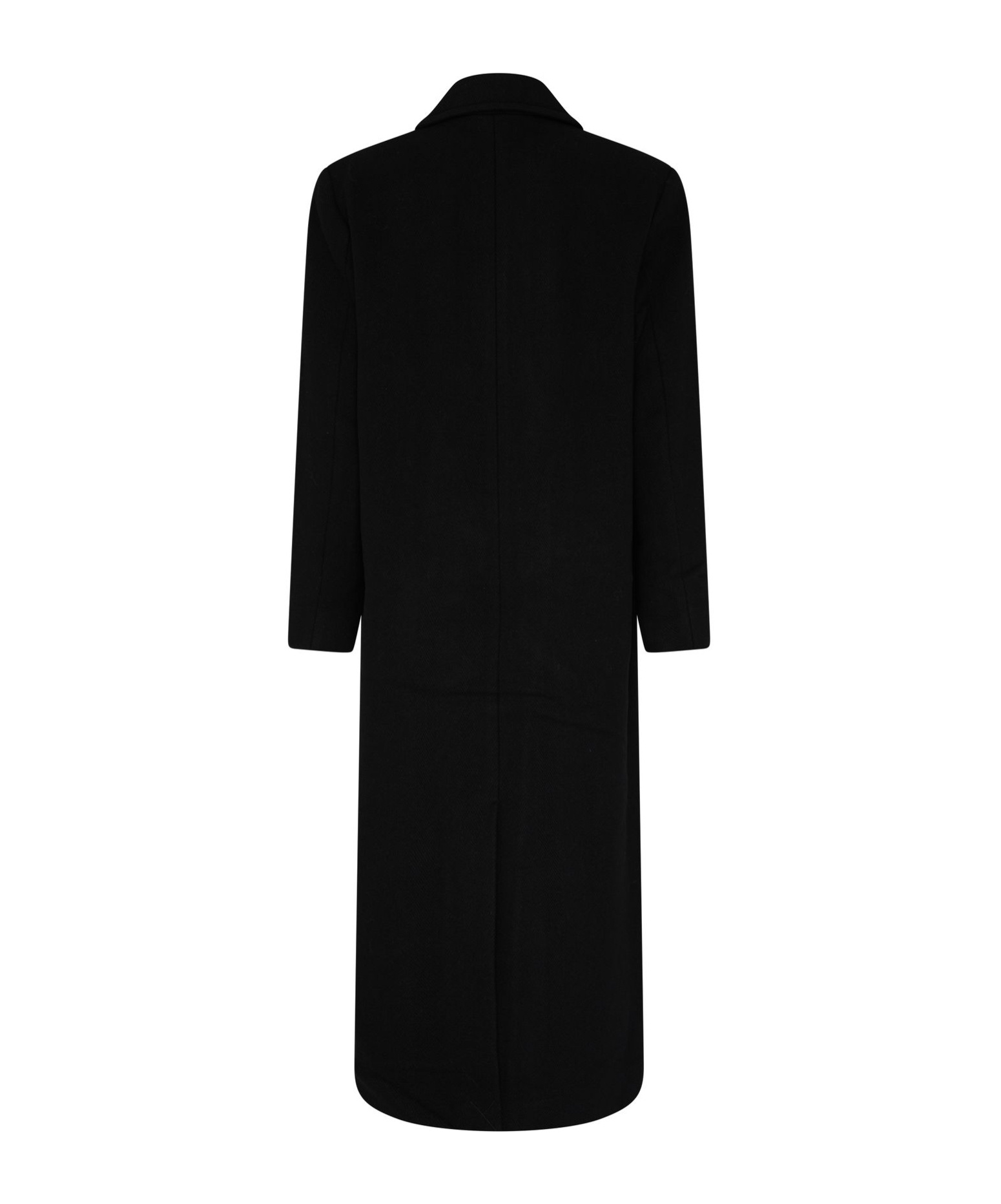 Shop Anine Bing Lapel Long Sleeve Coat In Black
