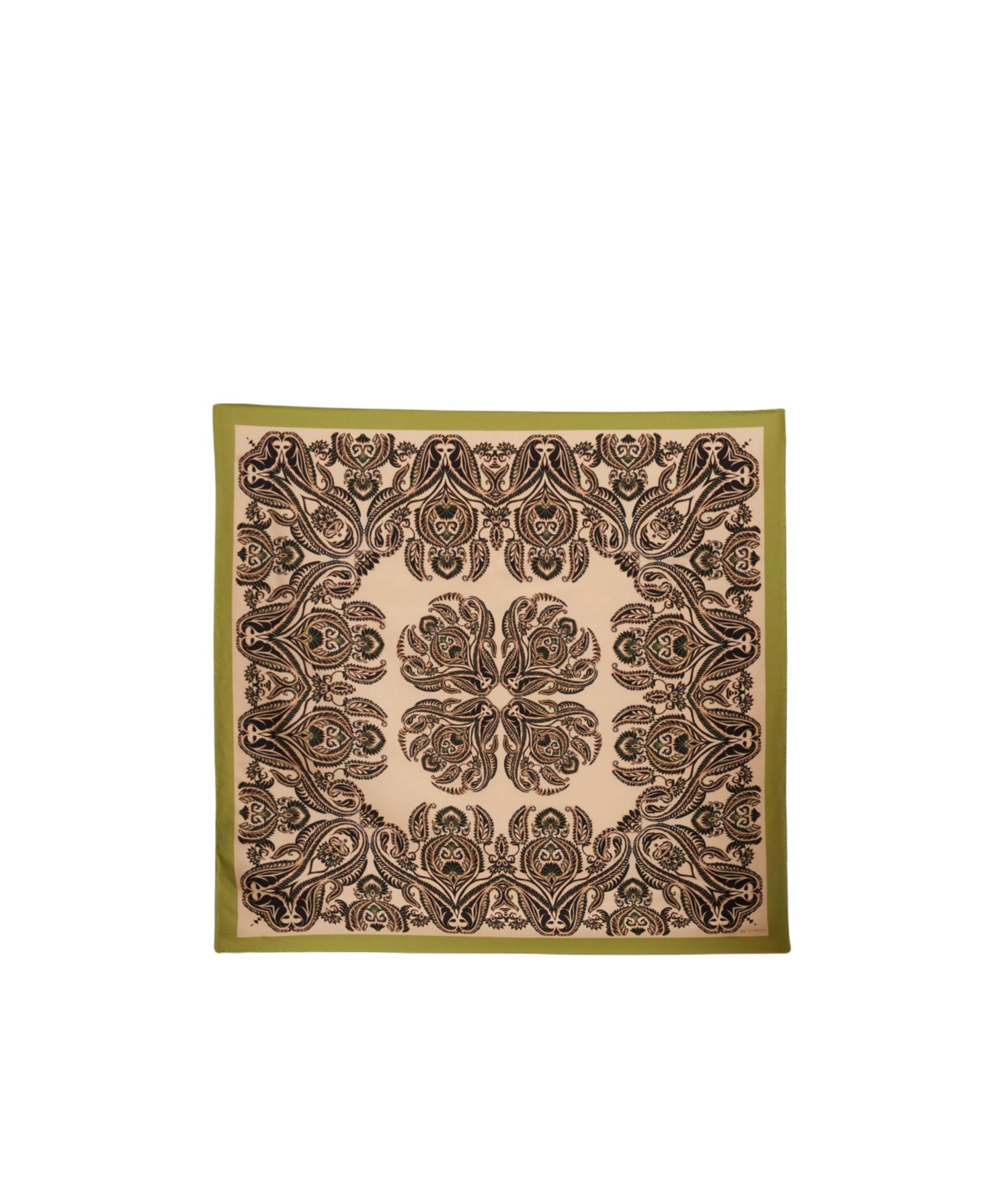 Etro Print Square Silk Scarf In Brown
