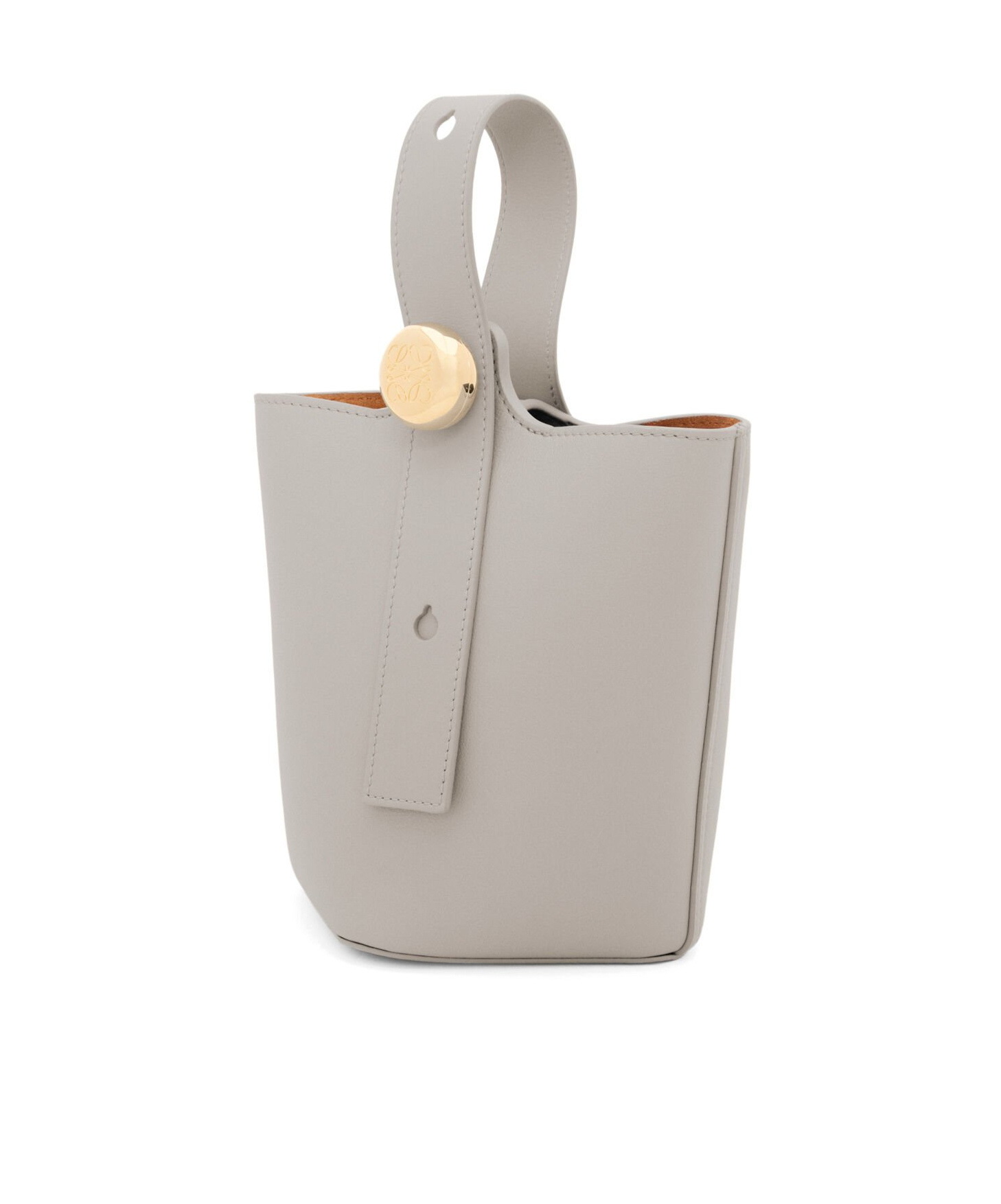 Loewe Mini Pebble Bucket Bag In Gray
