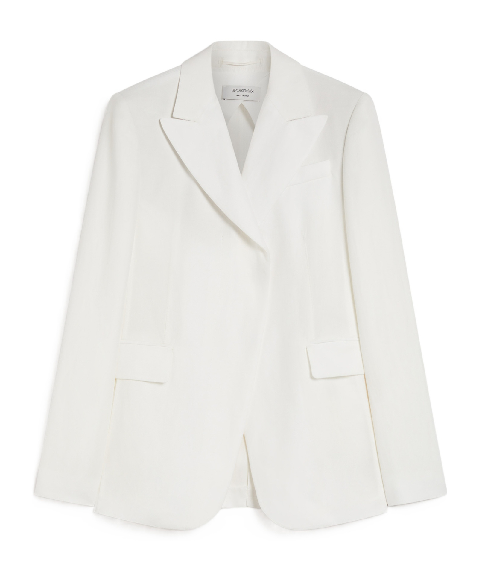 Sportmax Linen And Viscose Twill Blazer In White