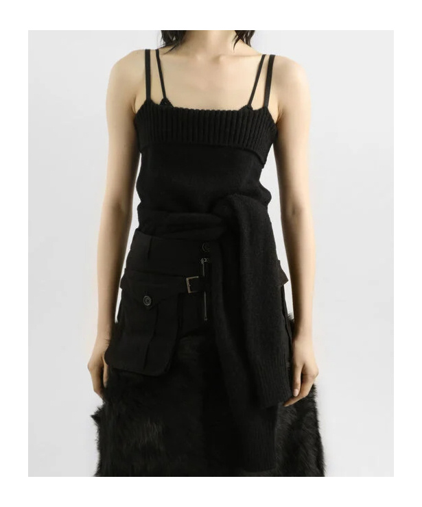 Dolce & Gabbana Wool Blend Tank Top In Black