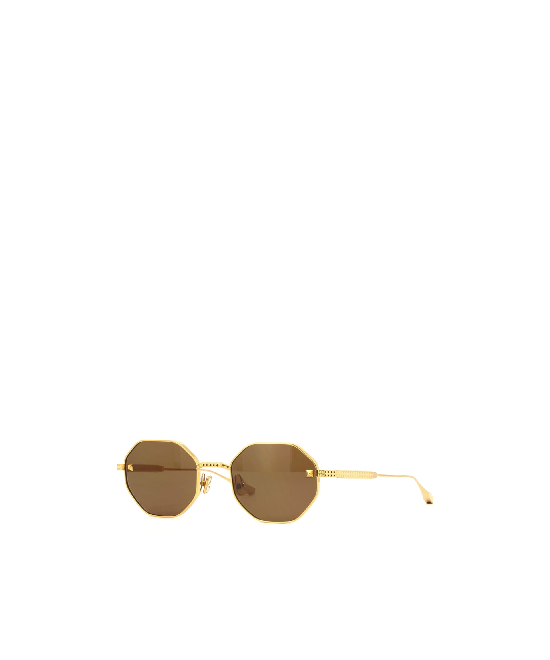 Valentino Logo Sunglasses In Brown