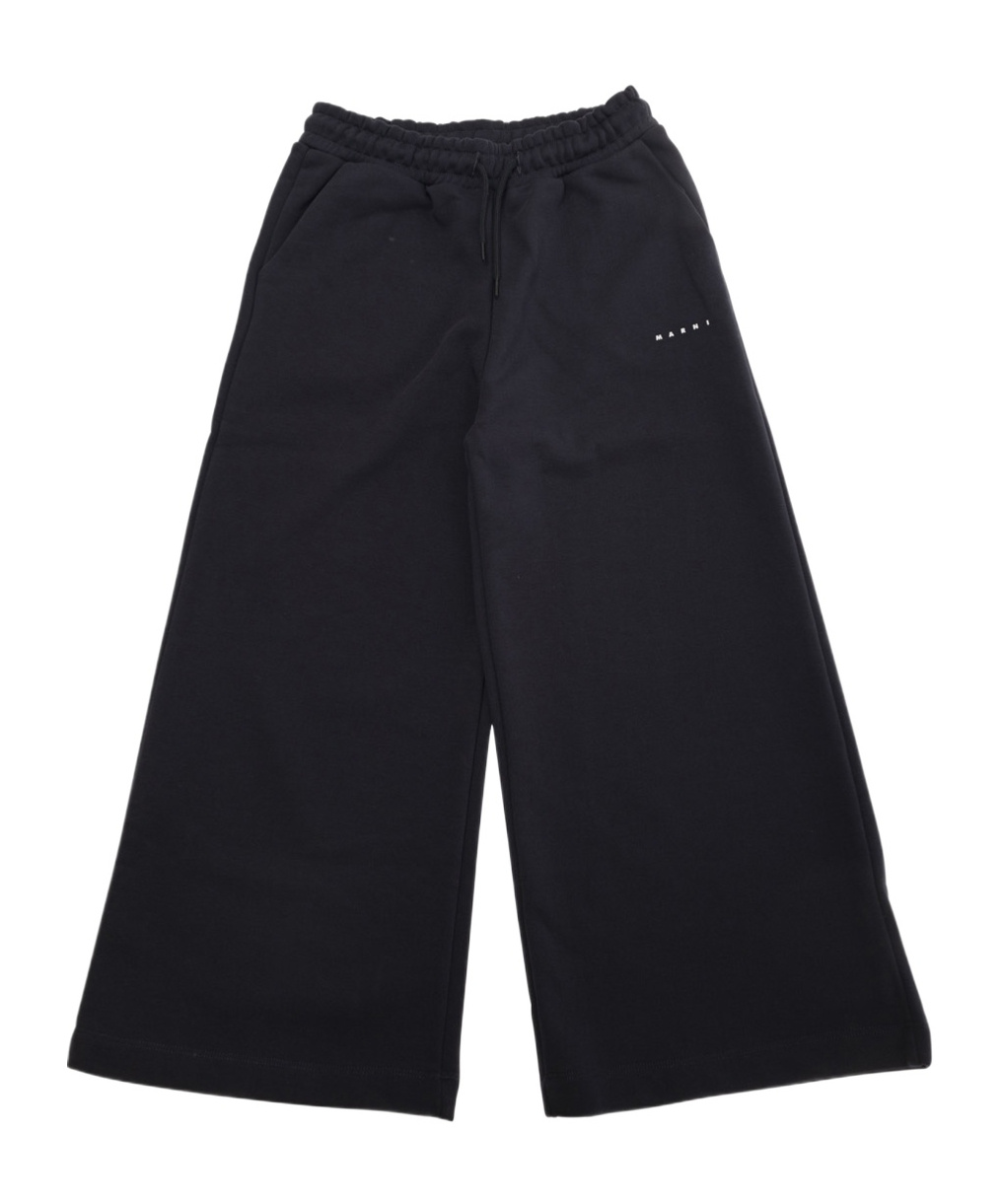 Marni Elastic Waist Casual Pants In Black