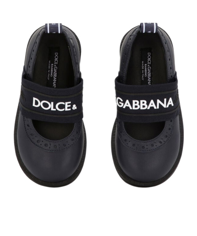 DOLCE & GABBANA PRINTED LEATHER BALLERINA SHOES