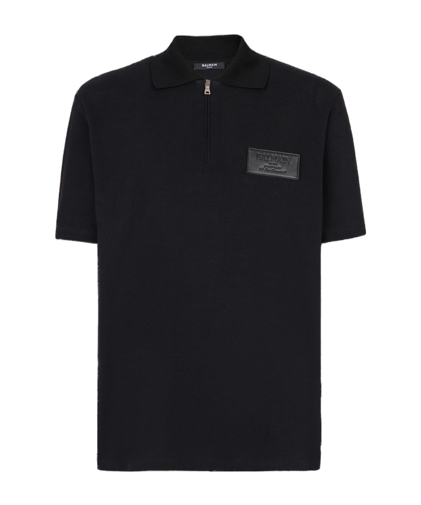 Balmain Polo With Logo In Black