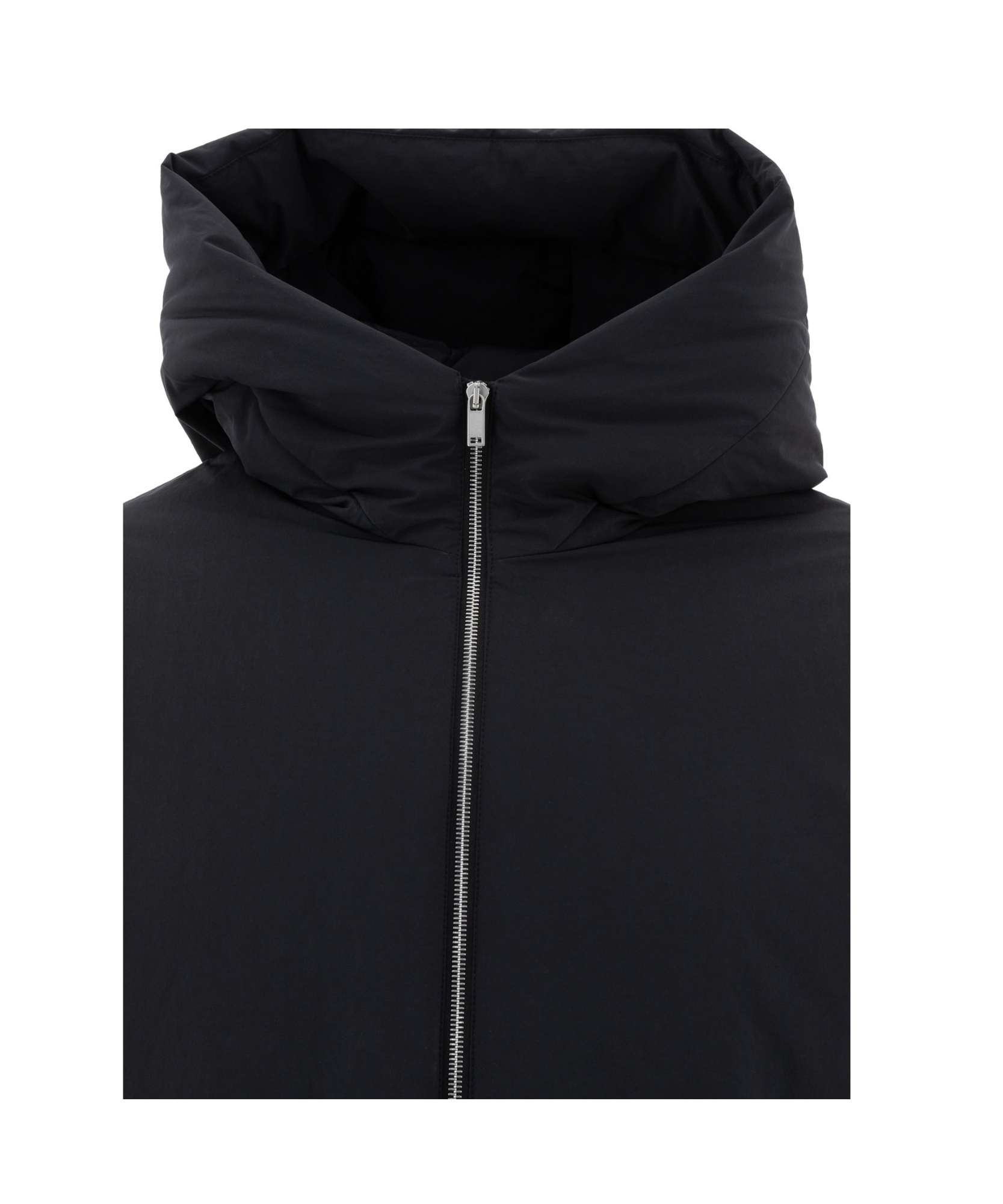 Jil Sander Virgin-wool Hooded Jacket In Black