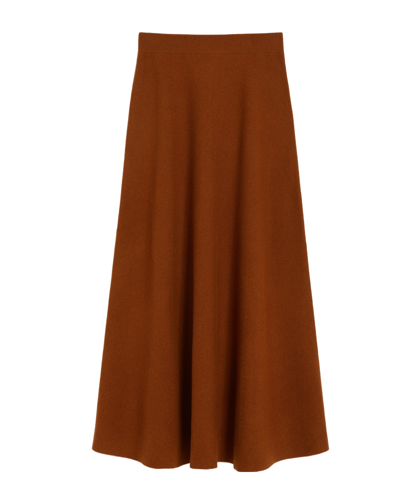 Max Mara Wool And Cashmere Flared Skirt In Brown