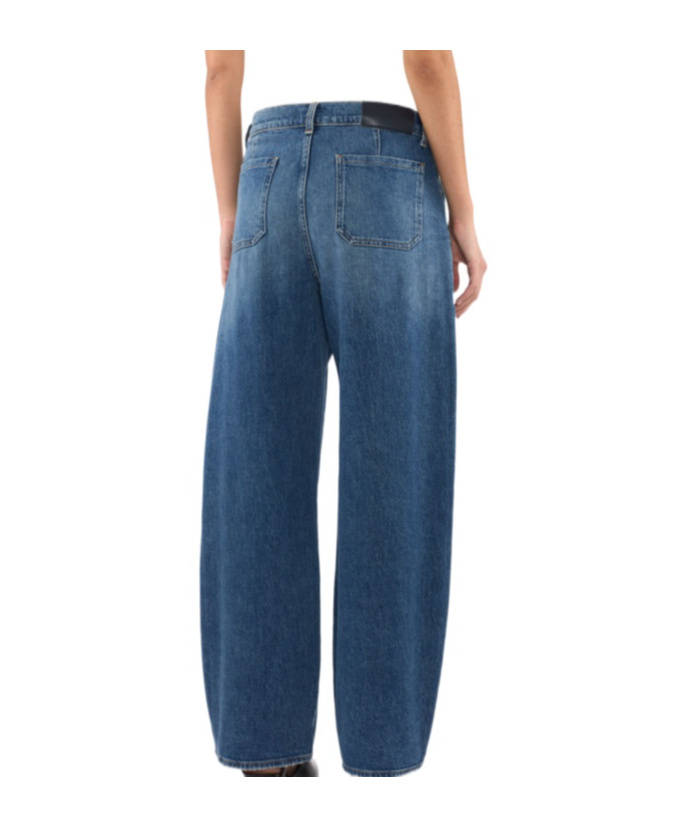 7 For All Mankind Denim Trousers With Belt Loops In Blue