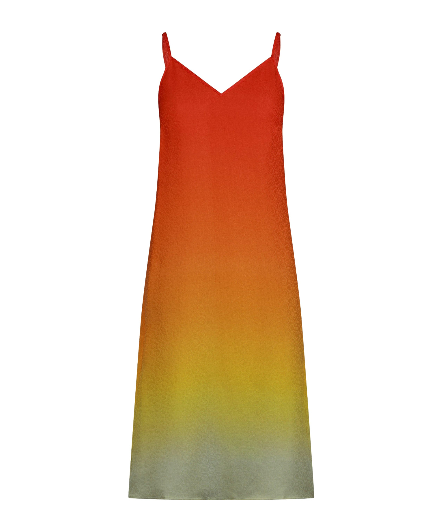 Casablanca Ombré Slip Midi Dress In Sunset Gradient