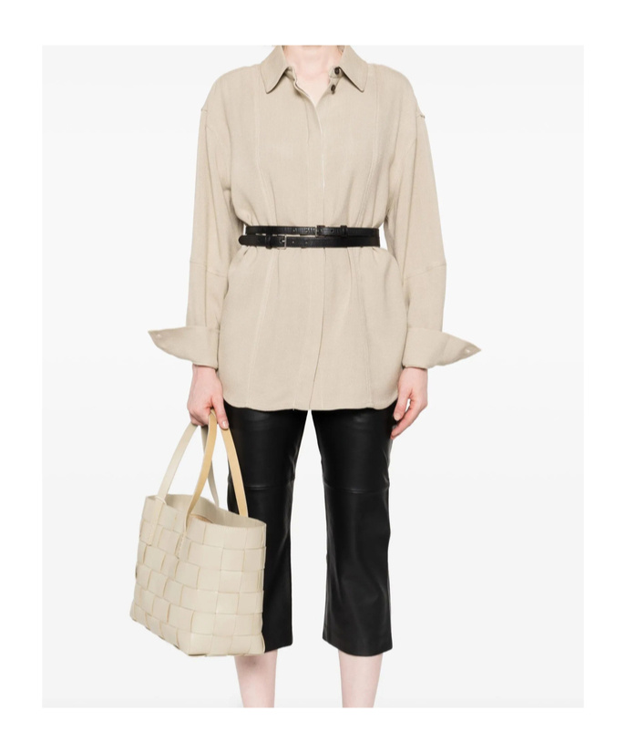 Iro Panelled Collared Shirt In Gold