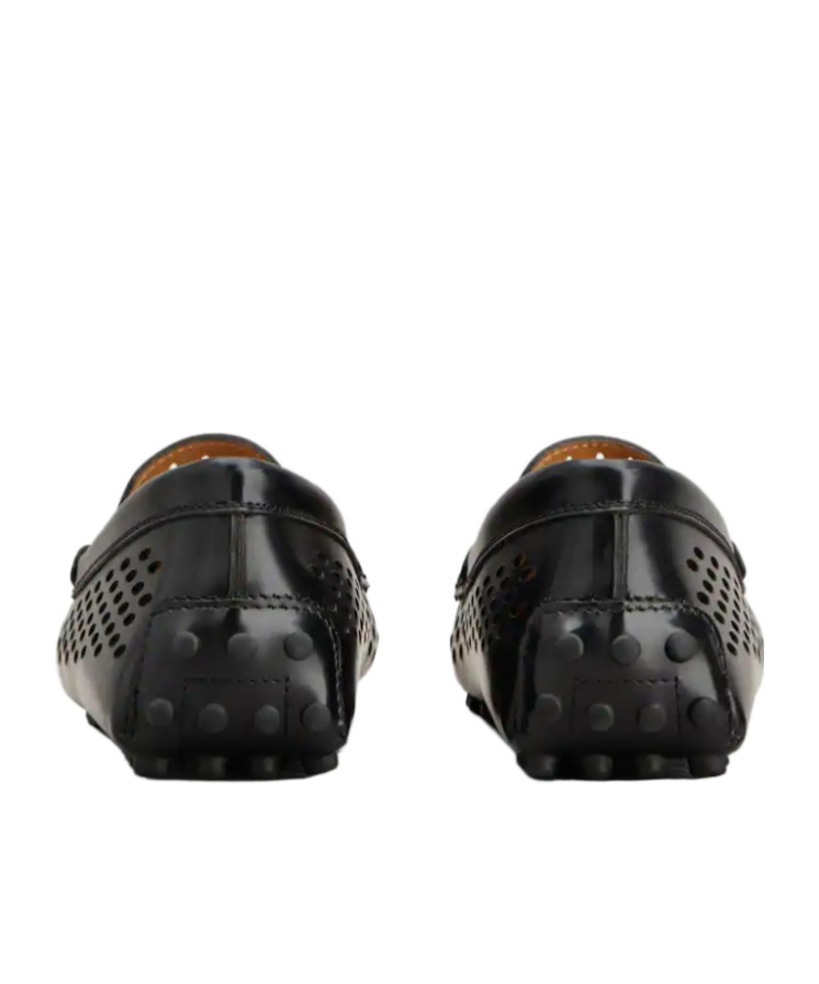 Tod's Gommino Cutout Leather Driving Shoes In Black