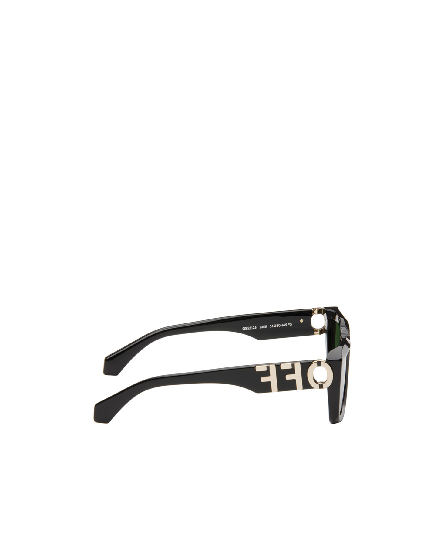Off-white Bold Rectangular Acetate Sunglasses With Tortoiseshell Pattern In Green