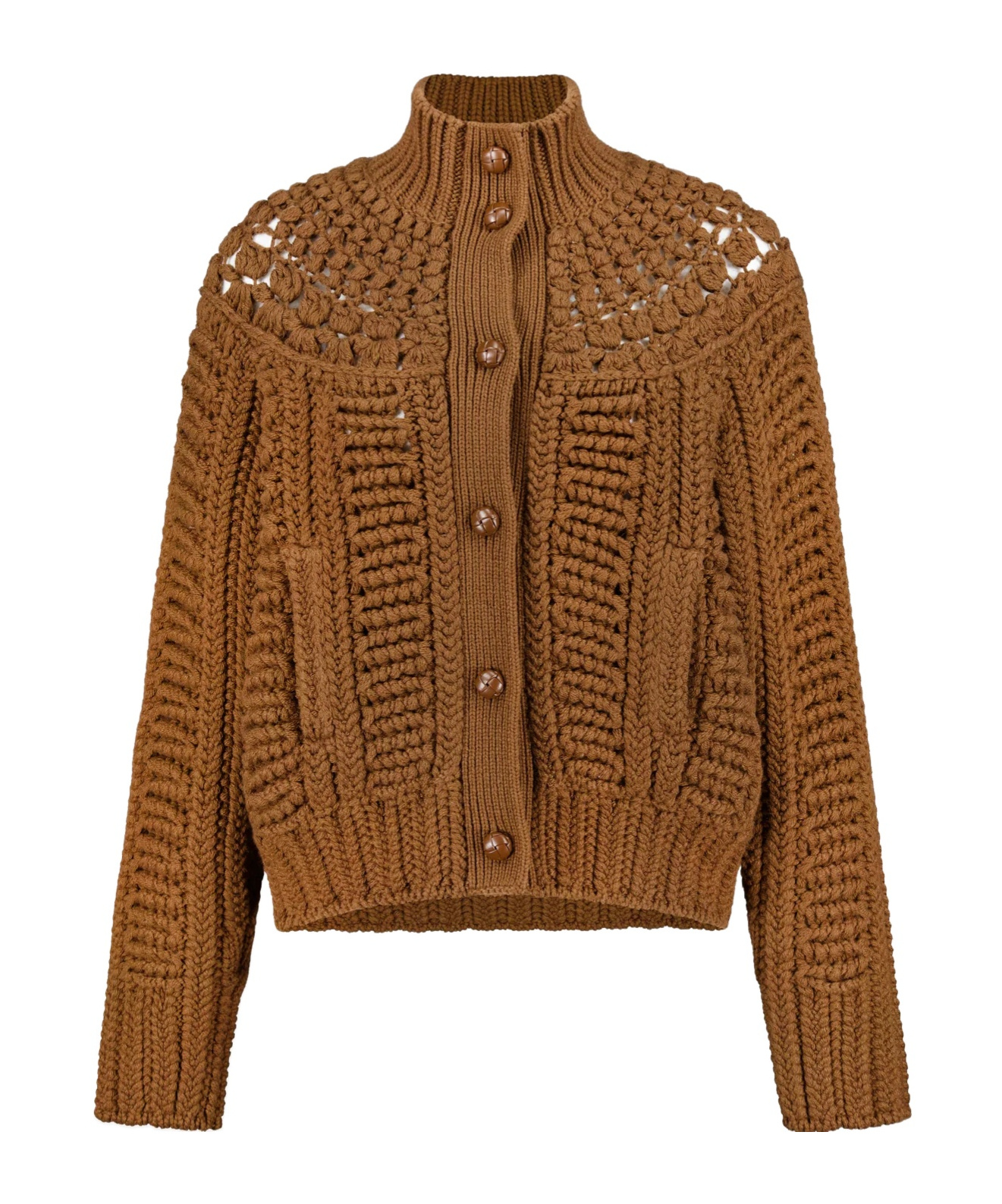 Ralph Lauren Yoke-stitch Cardigan In Brown