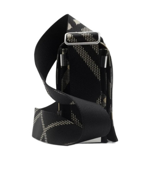 Burberry Check Trench Cross Body Bag In Black