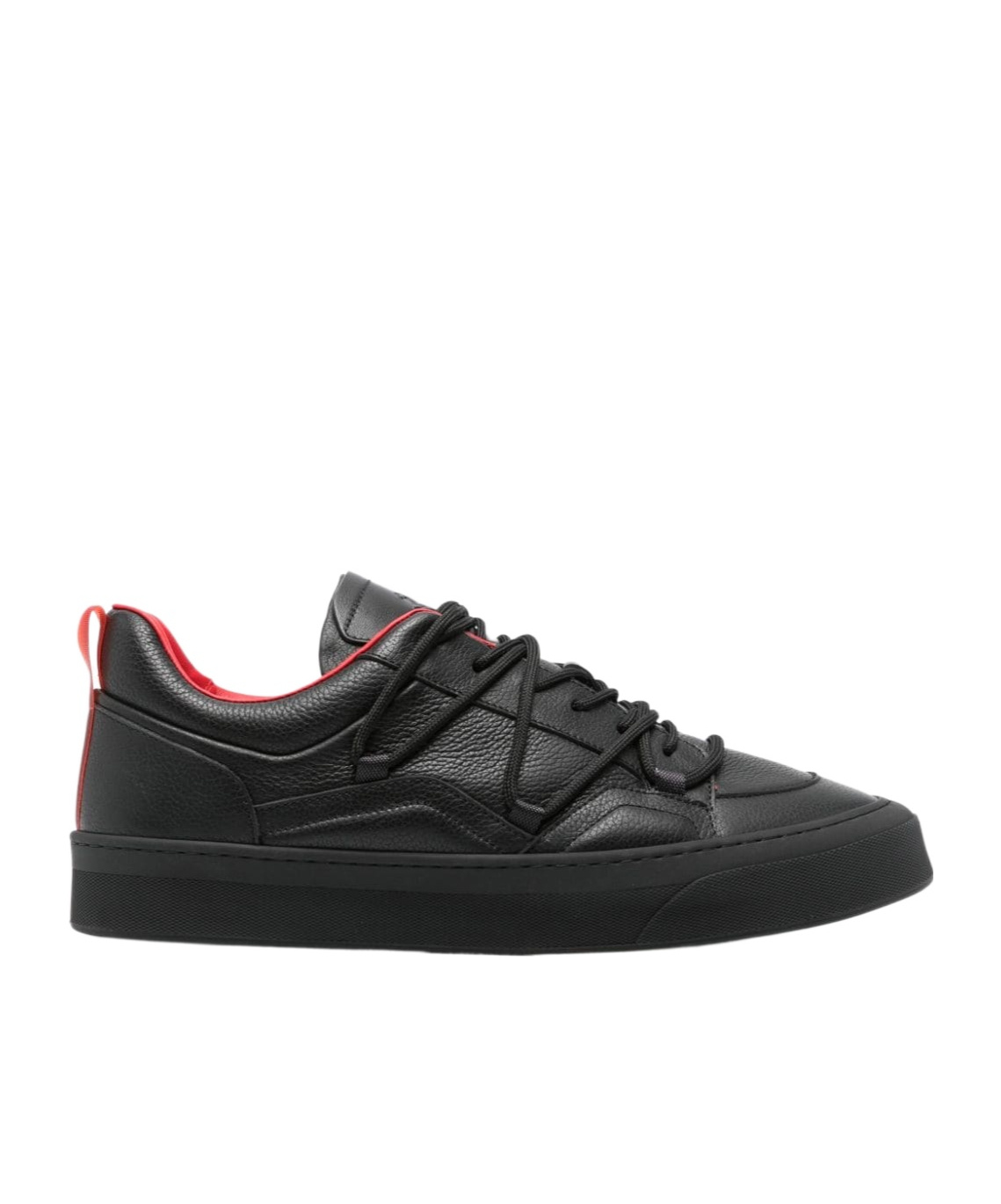 Ferrari Lace-up Low-cut Casual Shoes In Black