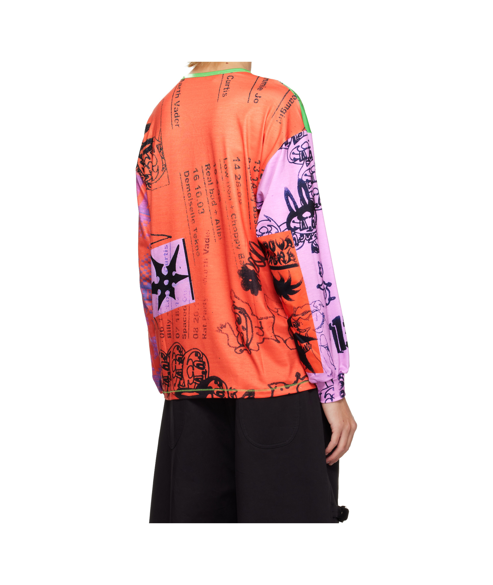 Chopova Lowena Multicolor Poster Oversized Jersey T-shirt In Green