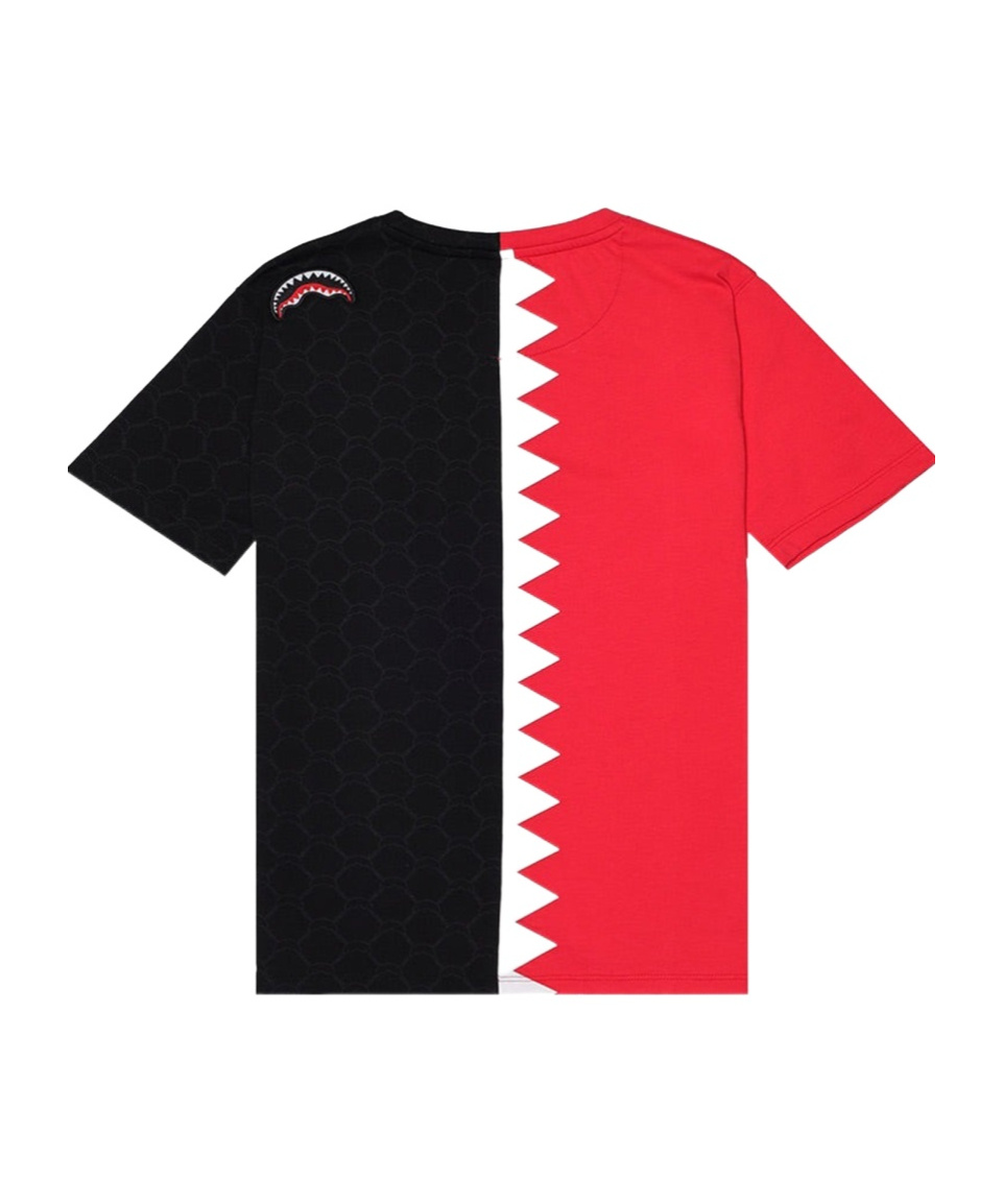 Sprayground Kids Shark Panel Logo T-shirt In Black