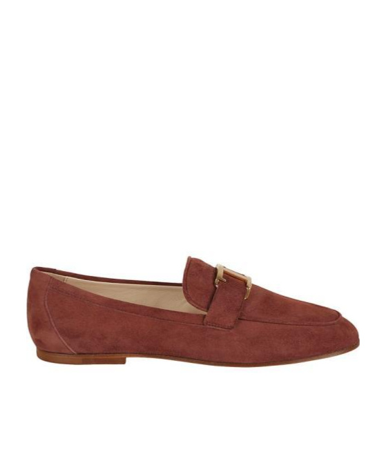 Tod's Bordeaux Suede Slip-on Loafers In Red