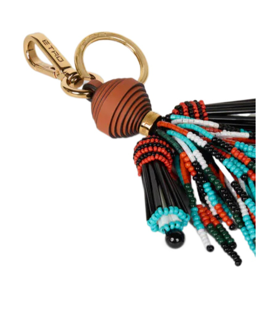 Etro Charm With Man And Fringing In Multi